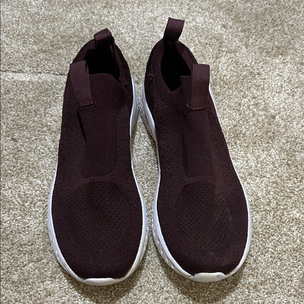 Burgundy Slip-On Sneakers